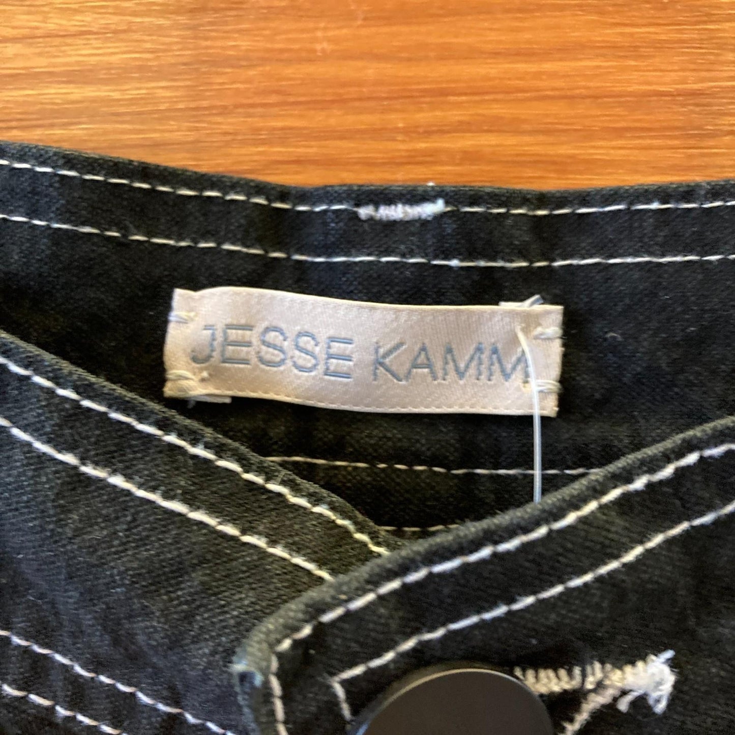 4 - Jesse Kamm Black Contrast Stitch Double Knee Carpenter Pants 0312IG