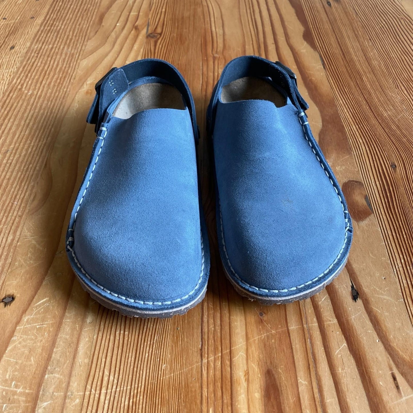 39/ 9- Birkenstock Elemental Blue Suede Lutry Convertible Clogs Shoes NEW 0425SV