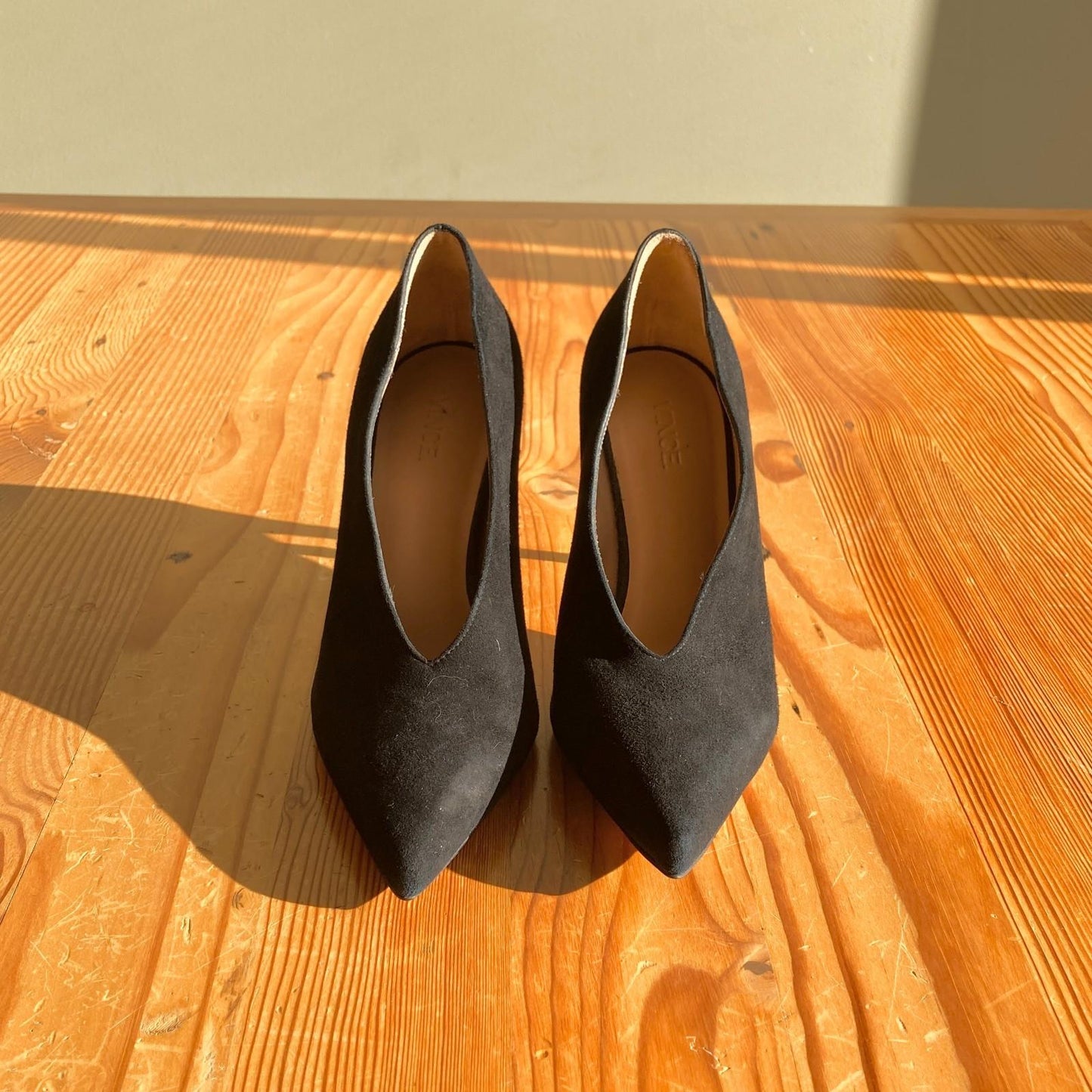 6.5 - Vince Black Suede Portia Pointed Toe Stiletto Heels Shoes NEW 0802DZ