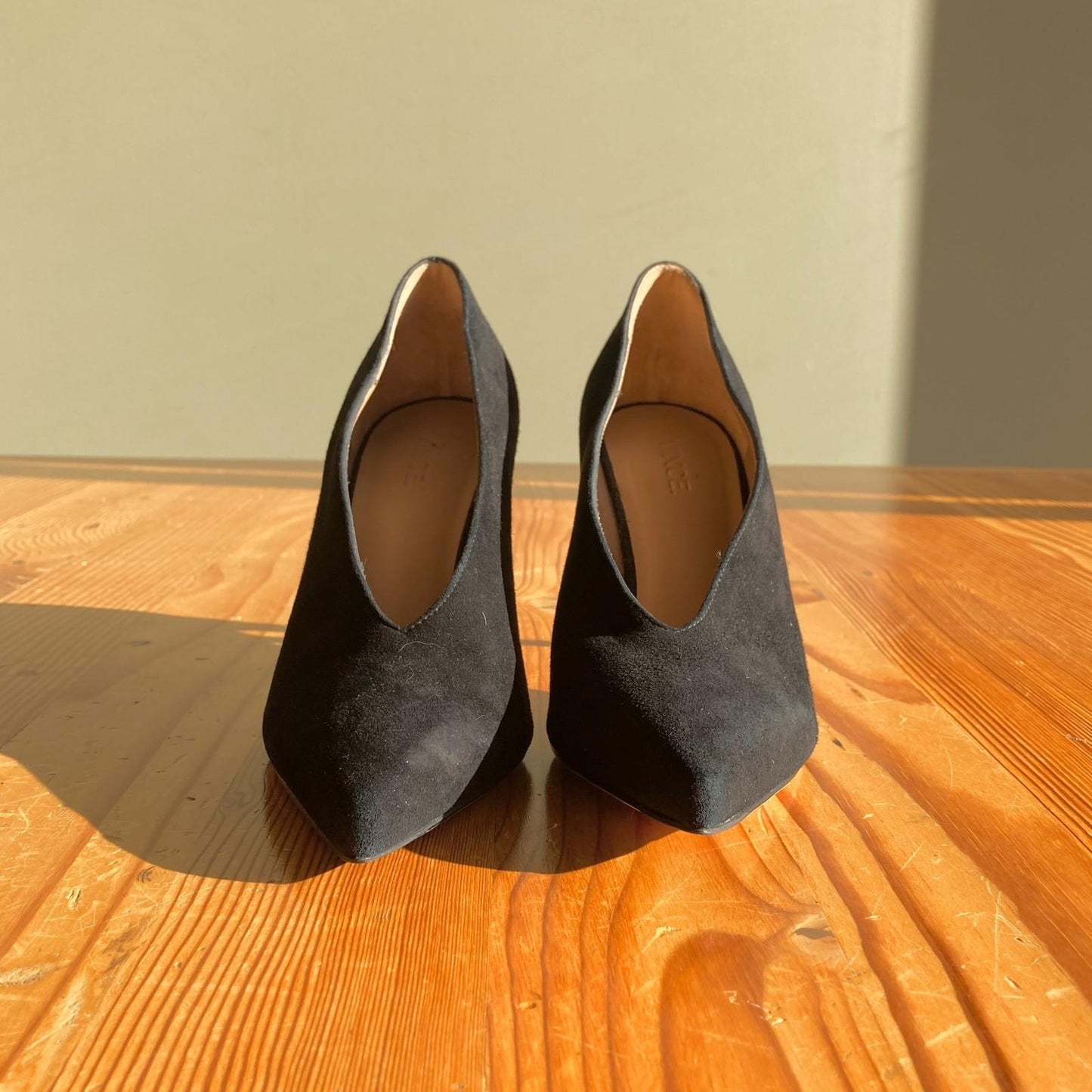 6.5 - Vince Black Suede Portia Pointed Toe Stiletto Heels Shoes NEW 0802DZ