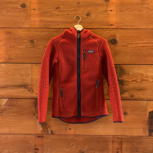 XS - Patagonia Red Hooded Full Zip Retro Pile Fleece Womens Hoody Jacket 0312IG