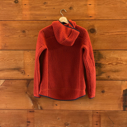 XS - Patagonia Red Hooded Full Zip Retro Pile Fleece Womens Hoody Jacket 0312IG