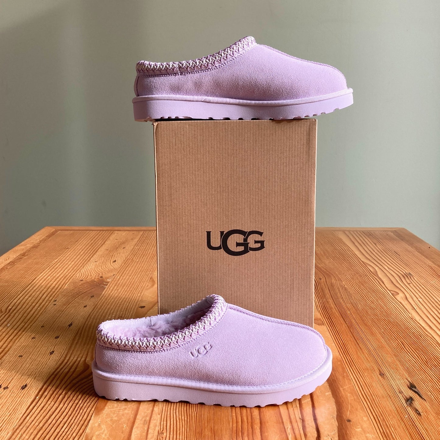 10 - UGG Light Purple Tasman Shearling Lined Womens Slippers NEW w/ Box 0322AS