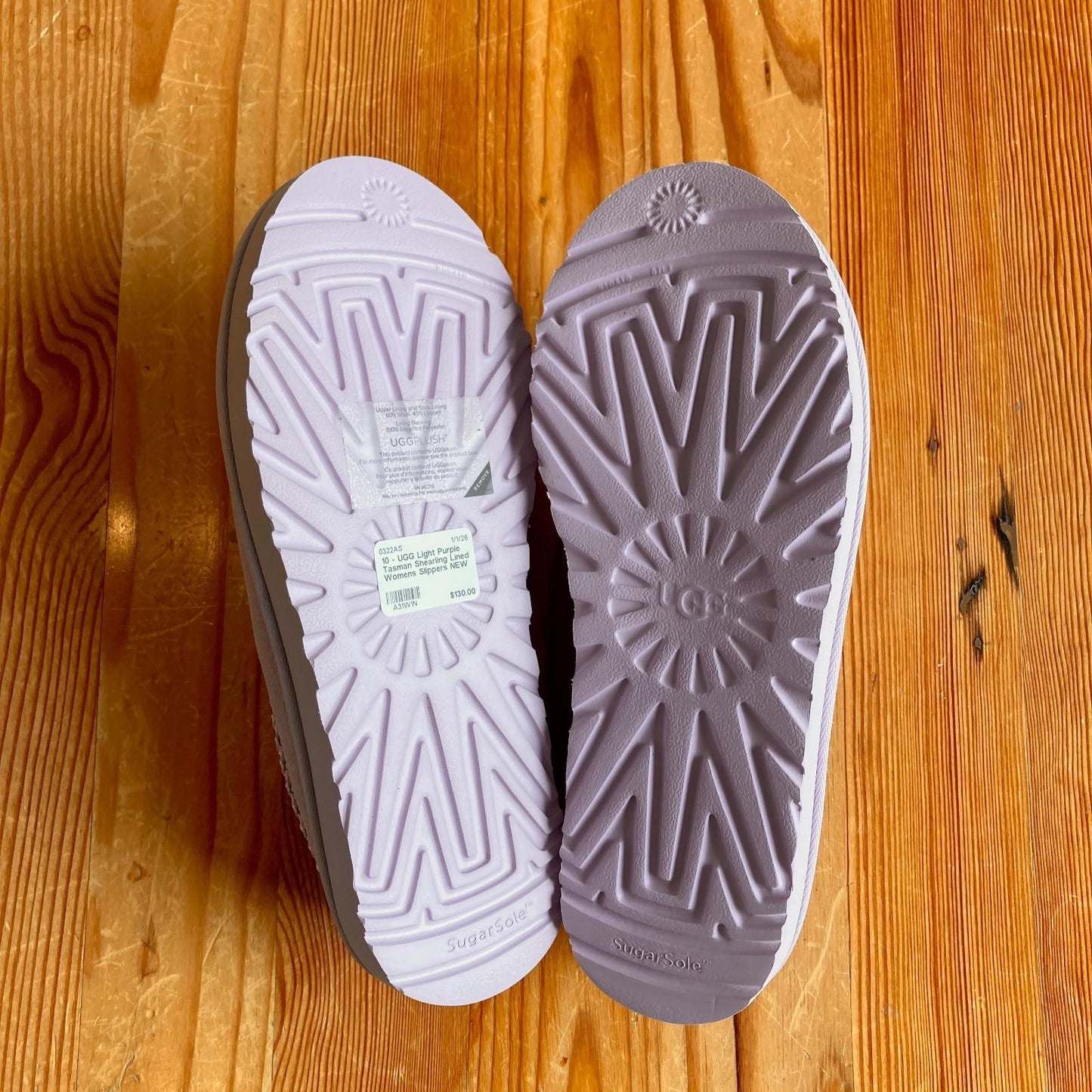 10 - UGG Light Purple Tasman Shearling Lined Womens Slippers NEW w/ Box 0322AS