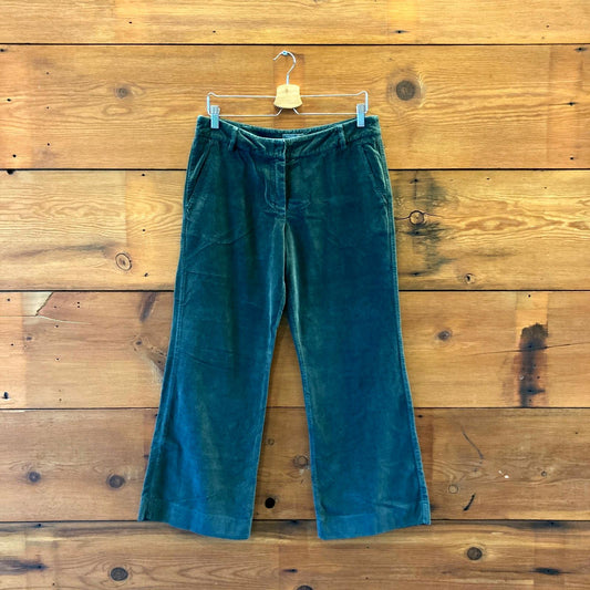 12 - TOAST Green Velvet Wide Leg Womens Trouser Pants 0104SD