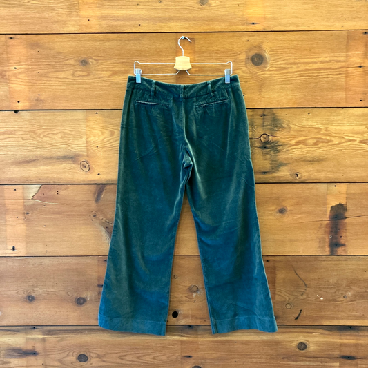 12 - TOAST Green Velvet Wide Leg Womens Trouser Pants 0104SD