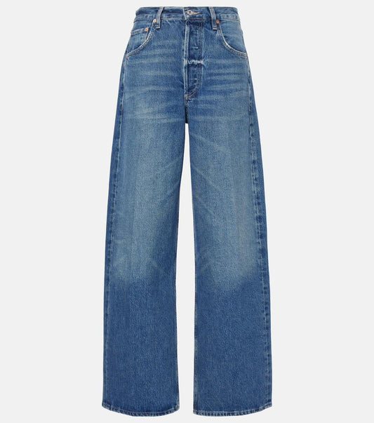26 - Citizens of Humanity $475 Blue Button Fly Baggy Ayla Wide Leg Jeans 0915CM