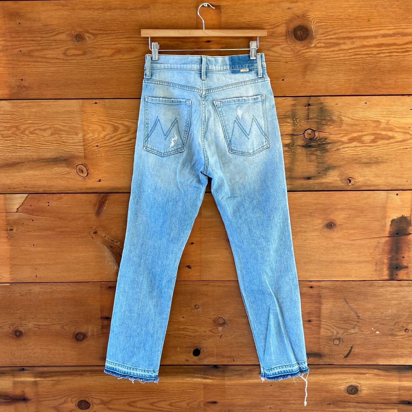 27 - Mother Superior $268 High Waisted Hiker Hover Destroyed Jeans 0225RH