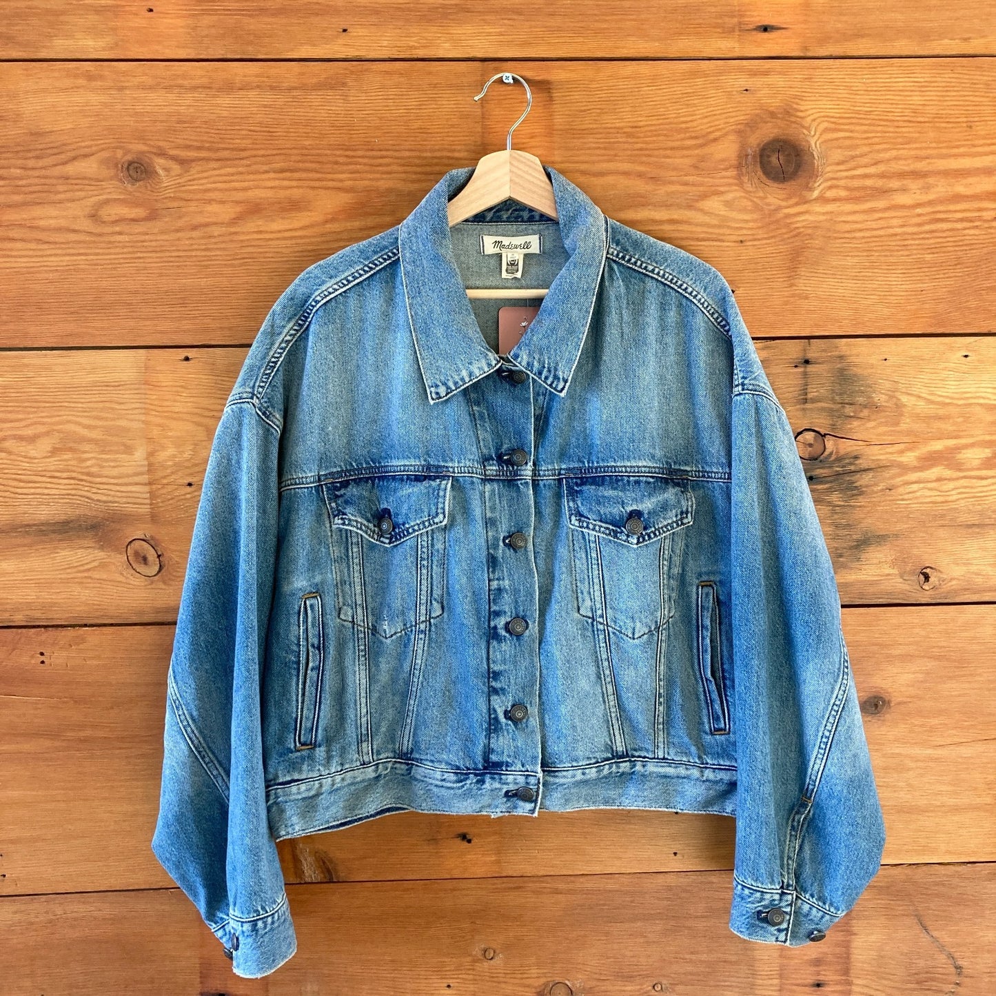M - Madewell $148 Billings Relaxed Crop Jean Trucker Jacket *sold out 0105MR