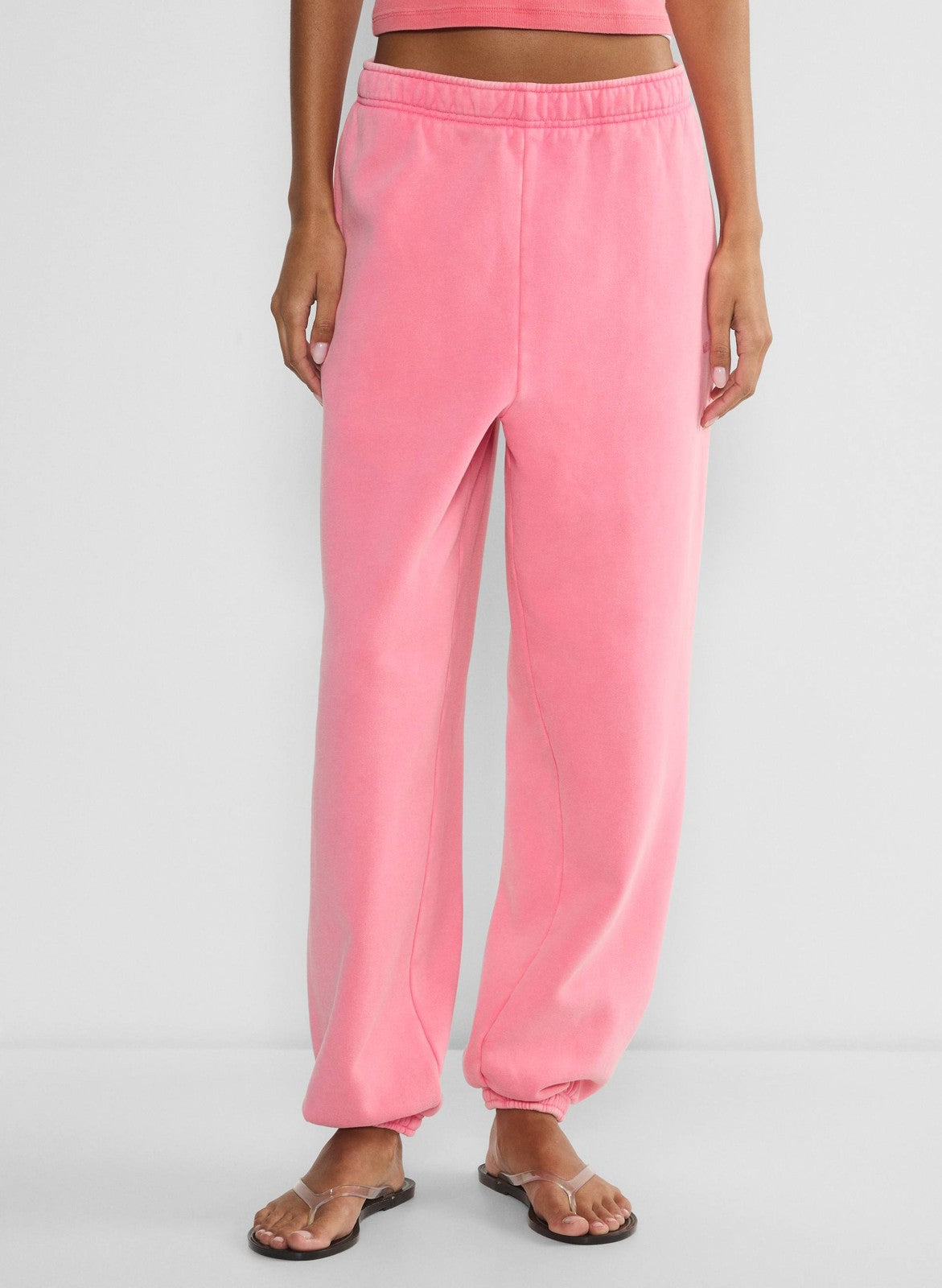 S - Aritzia $88 Cozy Pink Super Soft Hidden Drawstring Sweatpants NEW 0703SC
