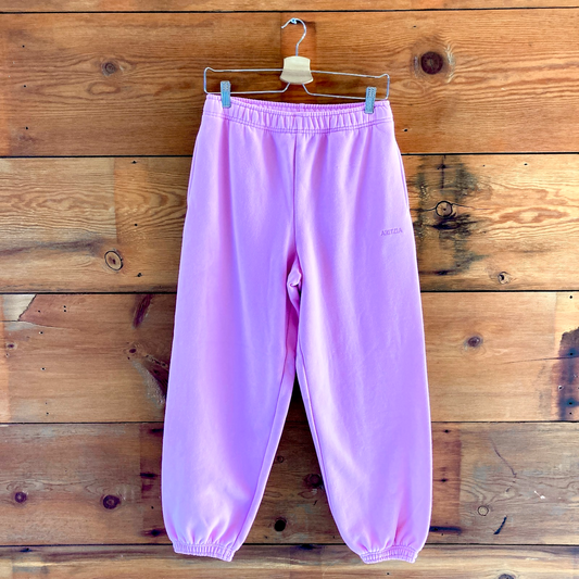S - Aritzia $88 Cozy Pink Super Soft Hidden Drawstring Sweatpants NEW 0703SC