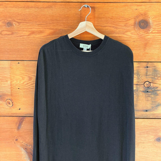 XS - COS Black NEW $179 Sleeveless Black Knit Crew Neck Dress 0619NW