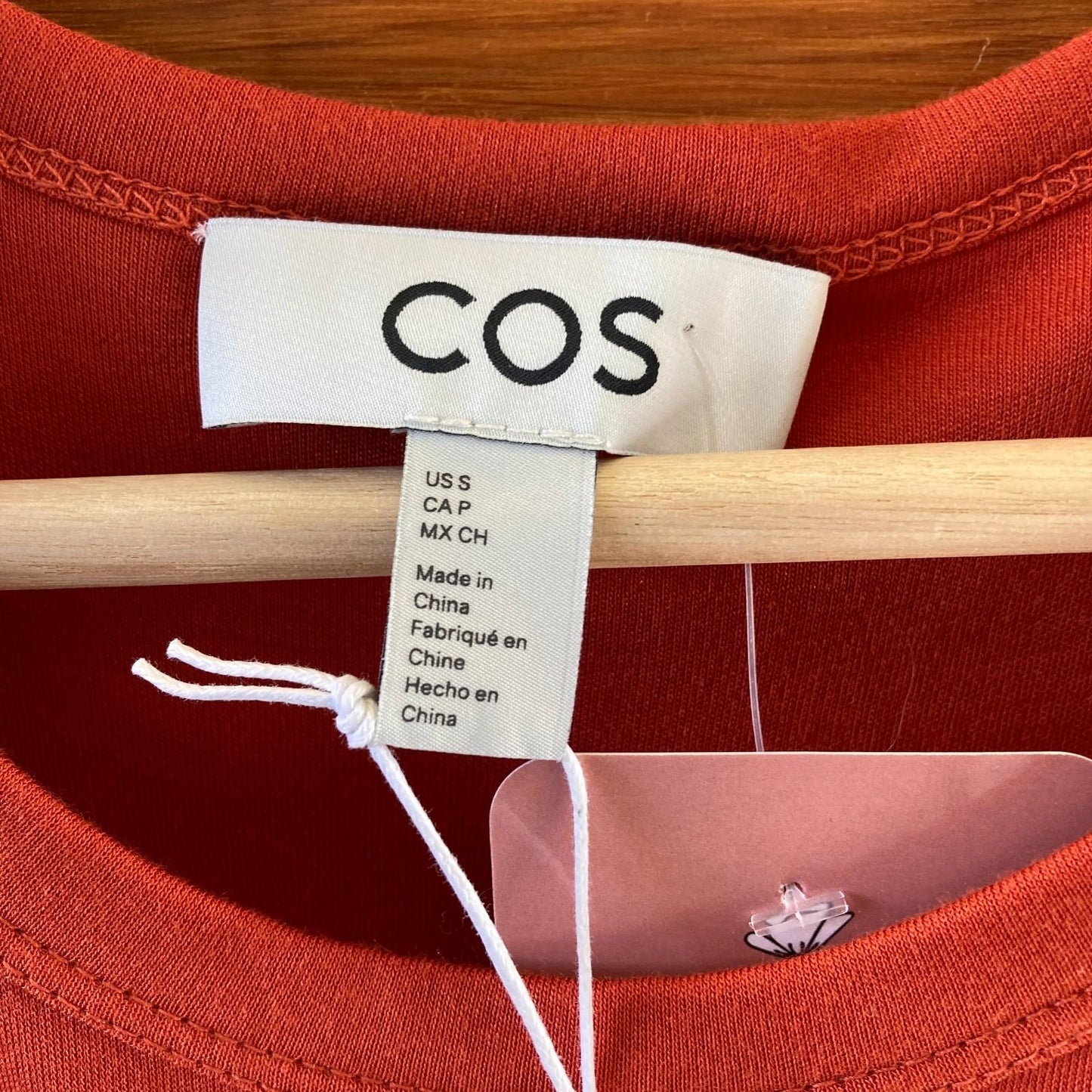 S - COS Orange NEW $139 Sleeveless Jersey Asymmetrical Dress 0619NW