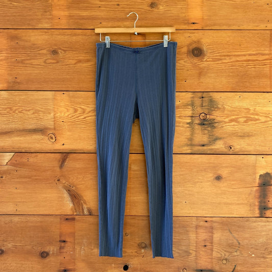 S - Doen Blue 100% Cotton Pointelle Rhea Leggings Womens Lounge Pants 0723ML