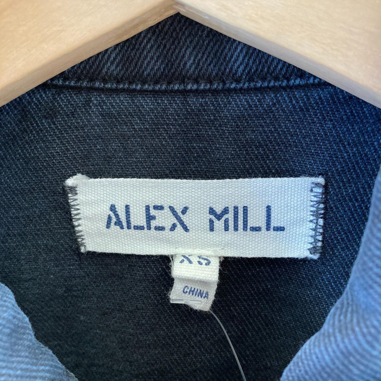 XS - Alex Mill Black Denim Button Front Womens Jean Trucker Jacket 0619SM