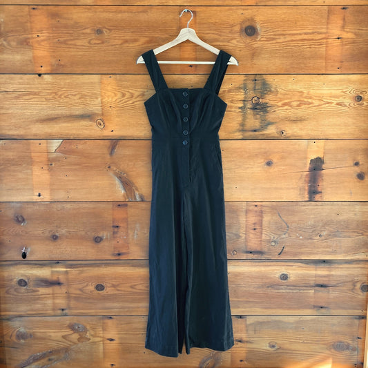 0 / XS - Maeve Anthropologie Black Portside Colette Sleeveless Jumpsuit 0117JK