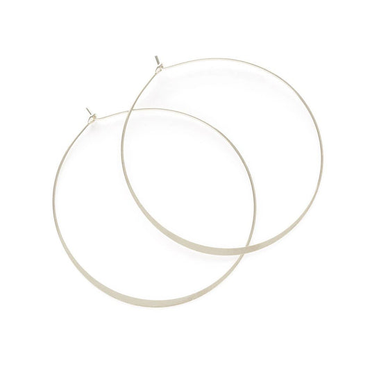1.5" Classic Hoop Earrings: Silver