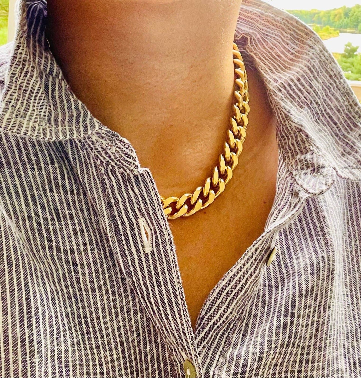 David Aubrey Jewelry - DOR415 Gold Chain Necklace