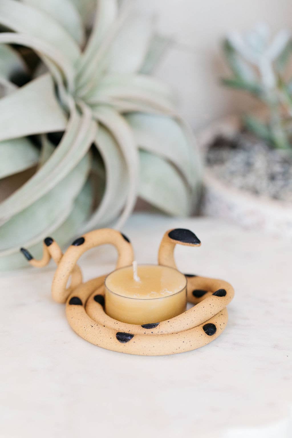 Carter & Rose - Ceramic Snake Tealight: Saul