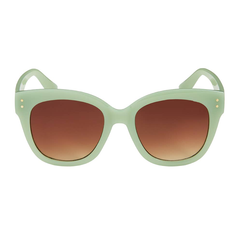 Blue Gem Sunglasses Inc - 1256 Rose- Round Cat Eye Sunglasses