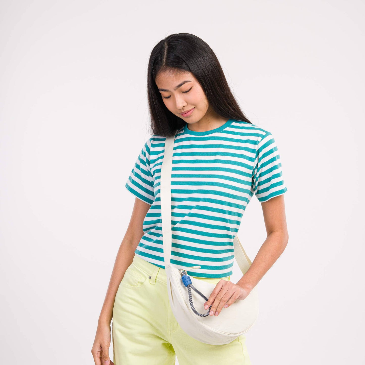 Colorblock Loop Keychain: Cobalt