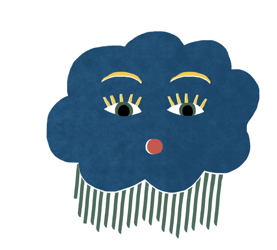Isatopia - Rainy Cloud - individual sticker