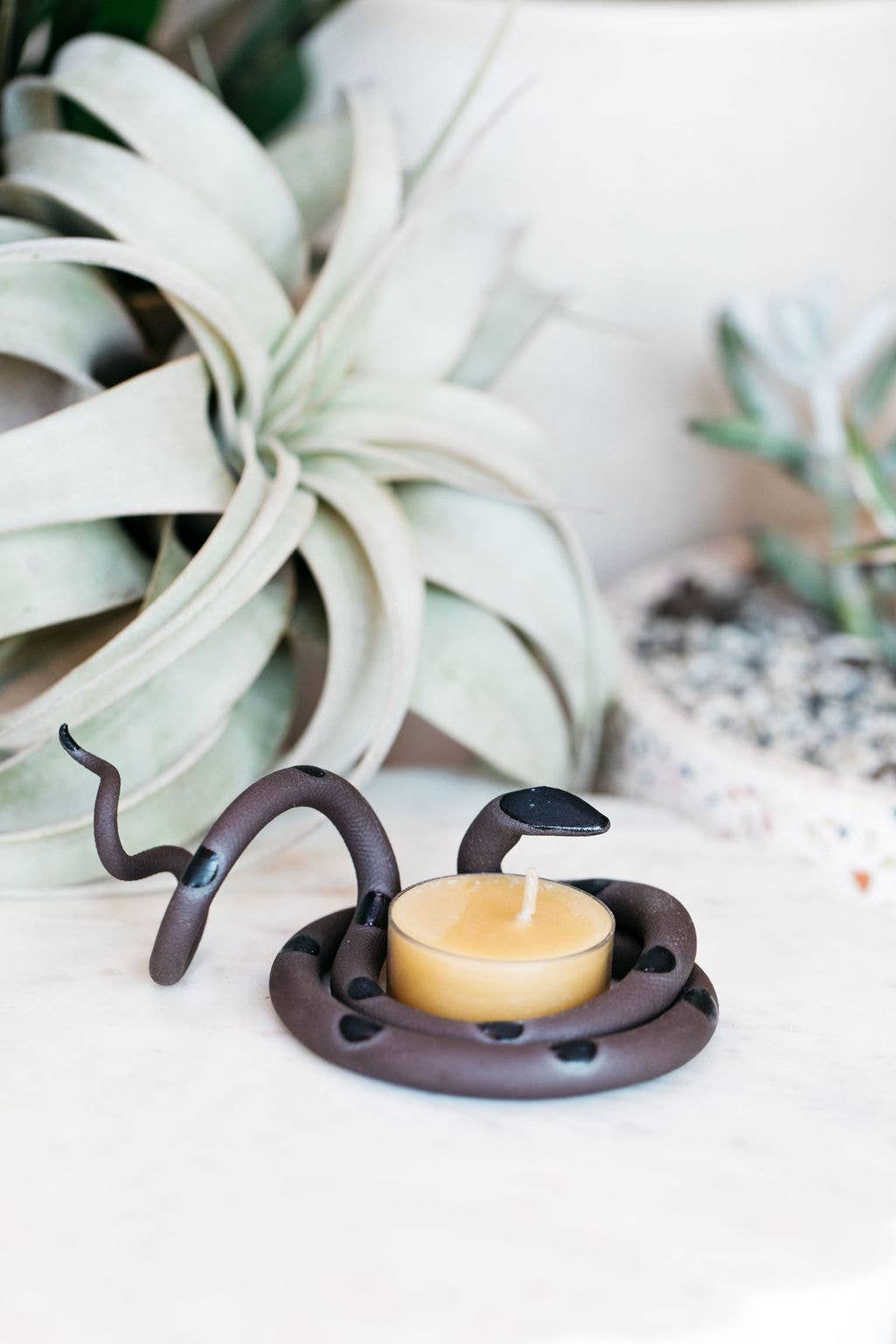Carter & Rose - Ceramic Snake Tealight: Selma