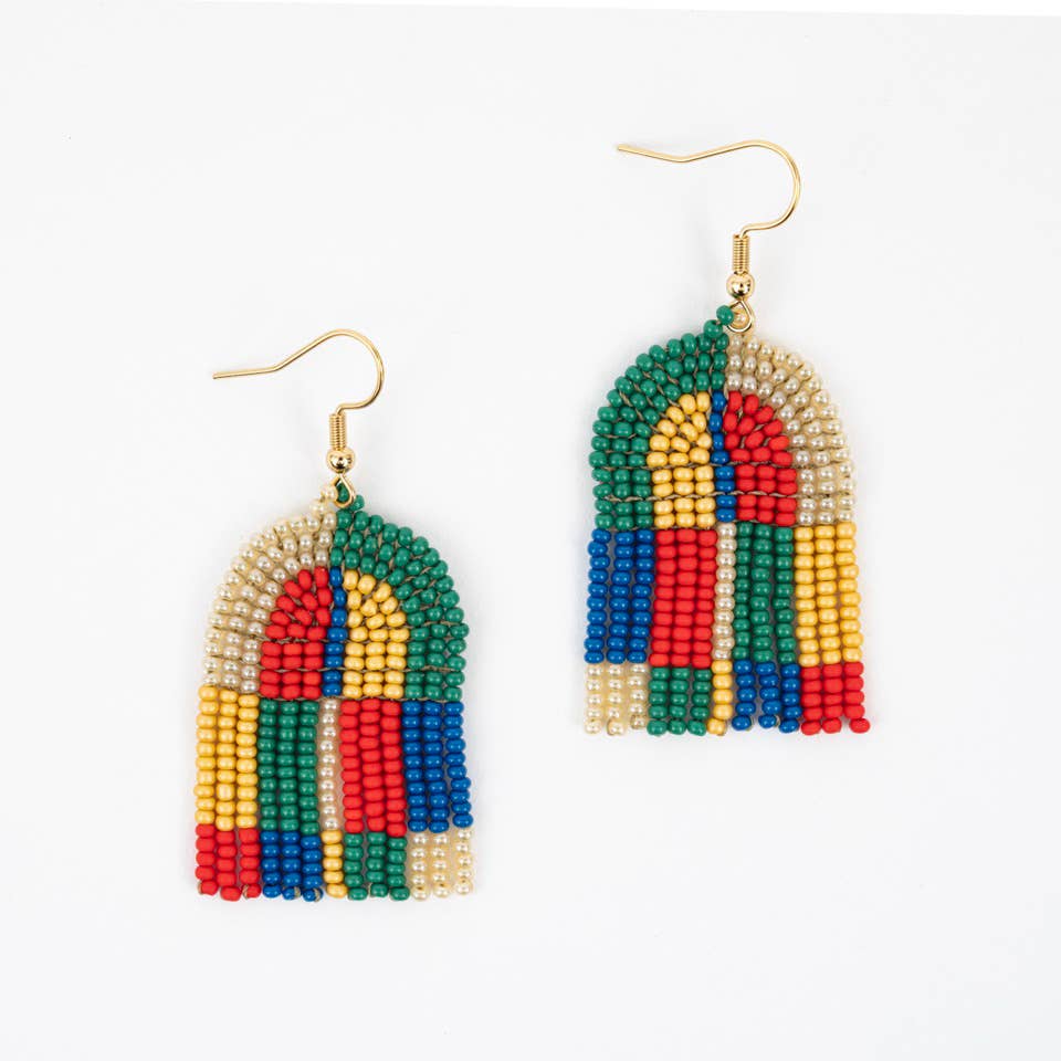Altiplano - Patchwork Arco Earrings: Bauhaus