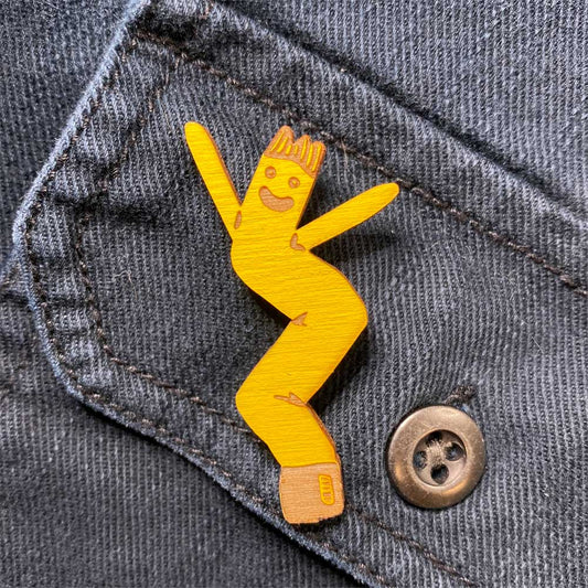 Wooden Air Dancer Pin