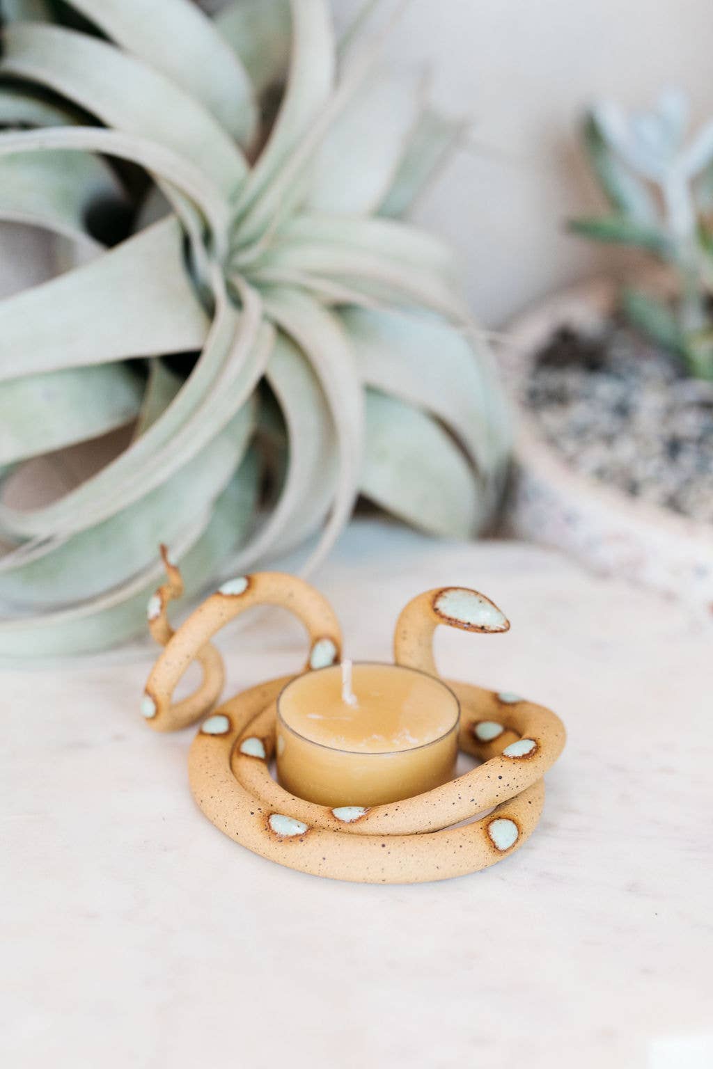 Carter & Rose - Ceramic Snake Tealight: Sofie