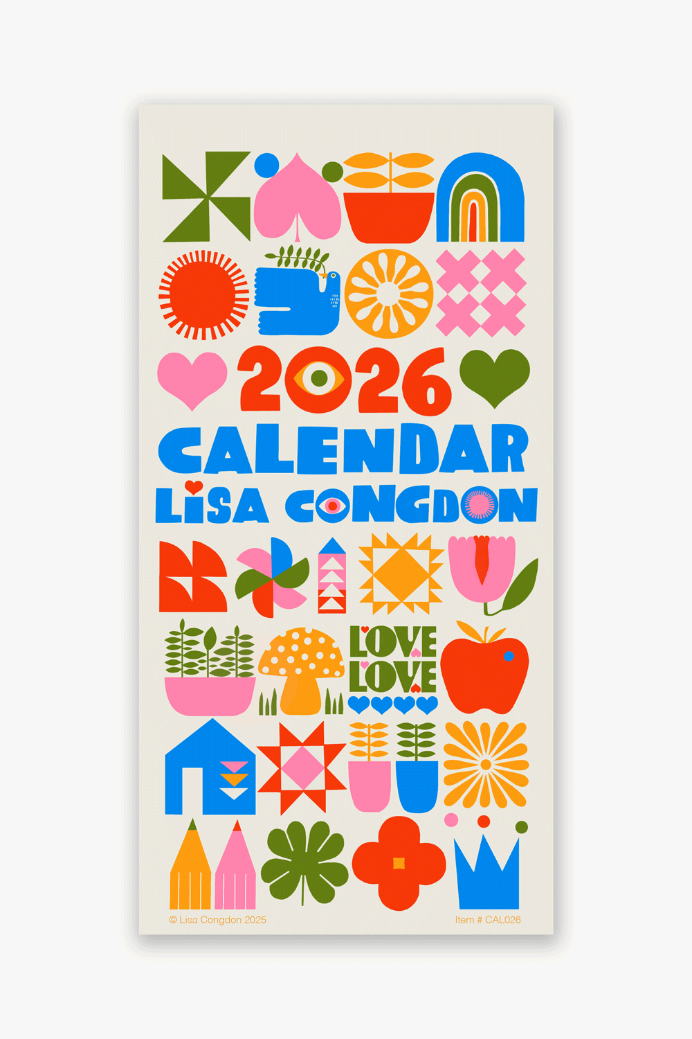 2026 Wall Calendar by Lisa Congdon