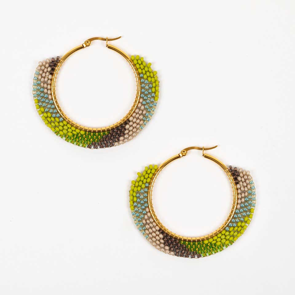 Altiplano - Swirl Hoop Earrings: Spring Tree
