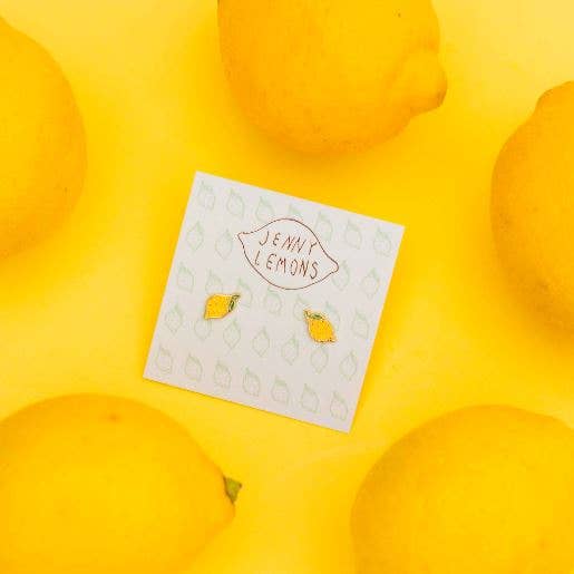 Jenny Lemons - Lemon Enamel Earrings