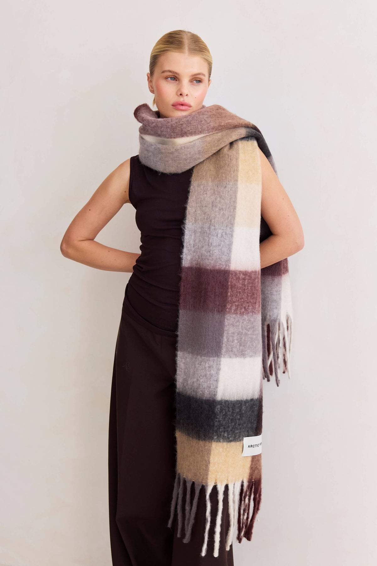 Arctic Fox & Co. - North America - The Reykjavik Scarf - 100% Recycled - Dark Berry - FW26