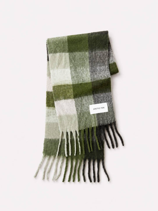 Arctic Fox & Co. - North America - The Reykjavik Scarf - 100% Recycled - Mossy Greens - FW26