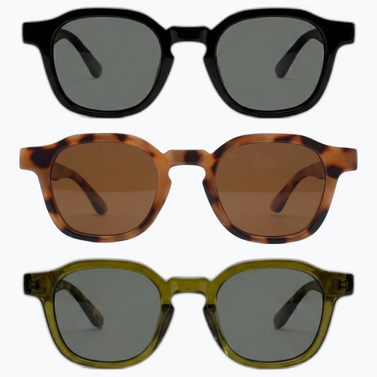Jaxy Eyewear - Windsor - Retro Polarized Square Sunglasses for Women & Men: Olive