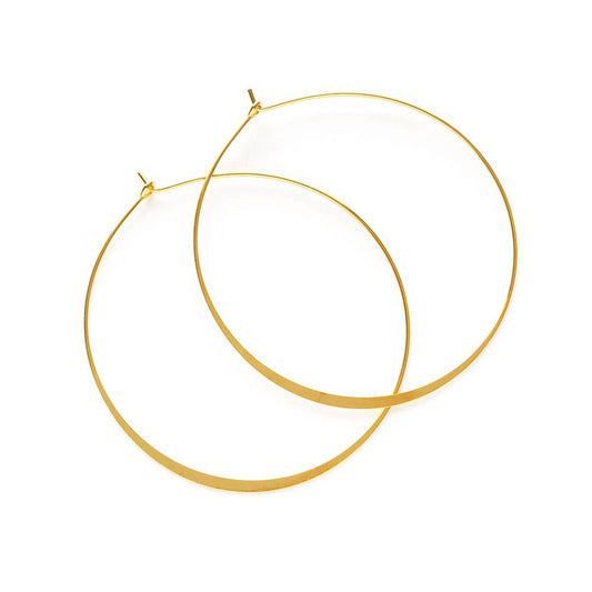 2" Classic Hoop Earrings: Gold