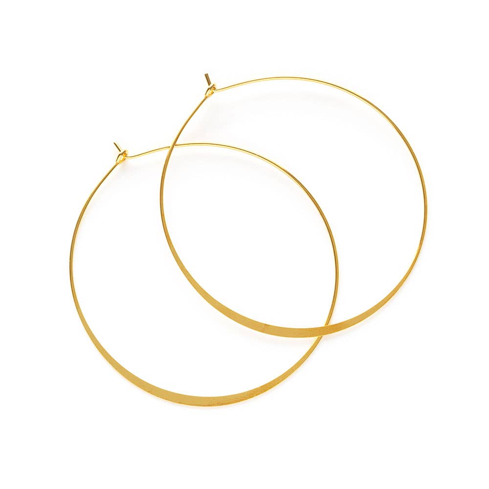 2" Classic Hoop Earrings: Silver