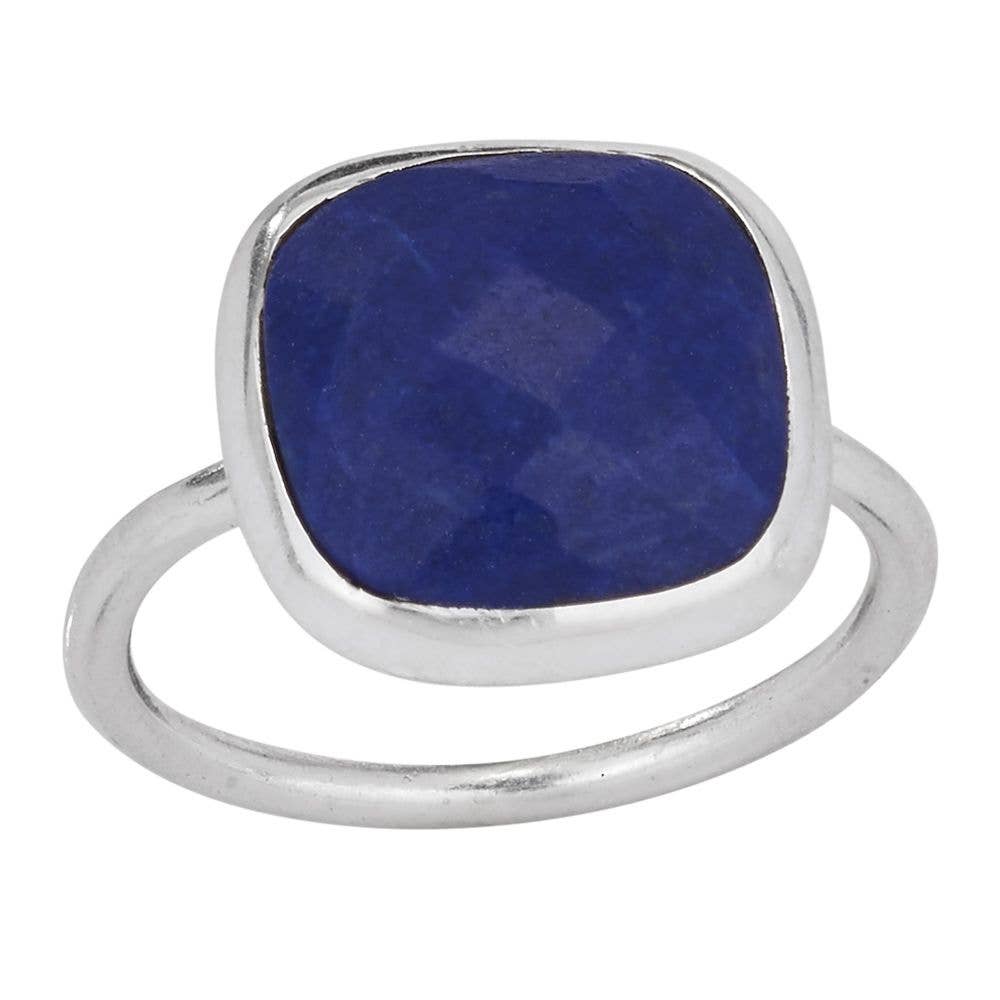 Tiger Mountain Jewelry - Blue Pillow Ring: 6