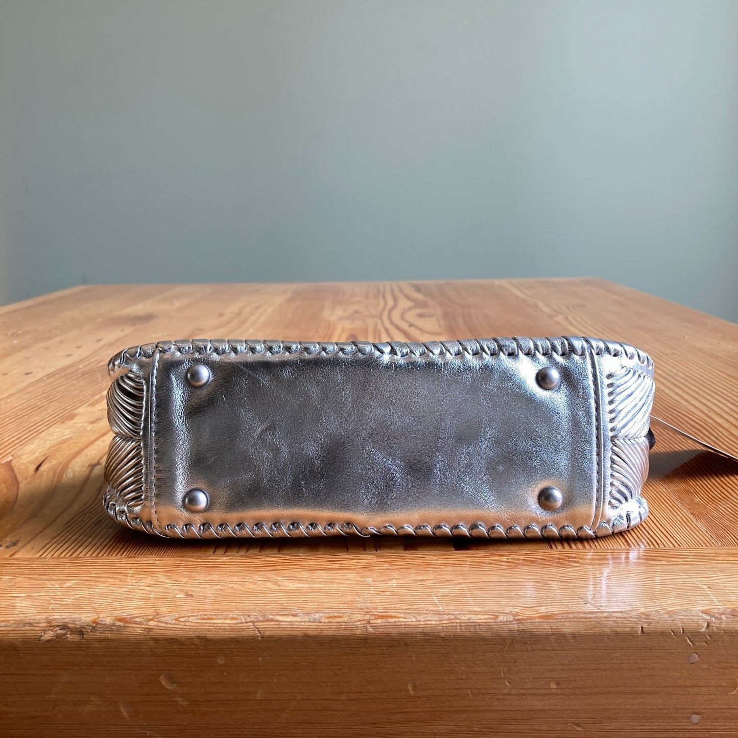 Aimee Kestenberg Silver All For Love Baguette Bag Purse - 0501SH