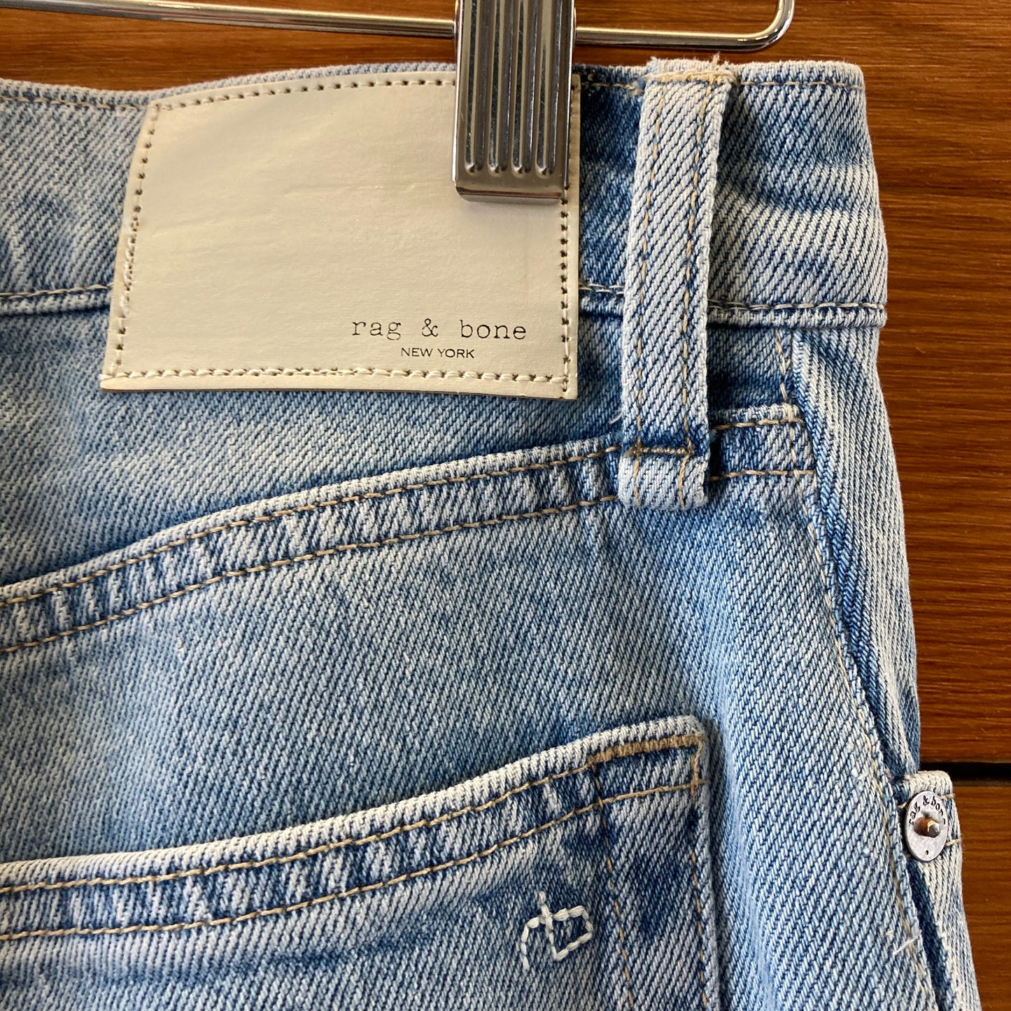 Rag & Bone Light Wash Denim High Rise Straight Leg Jeans - Size 28 - 1122KP