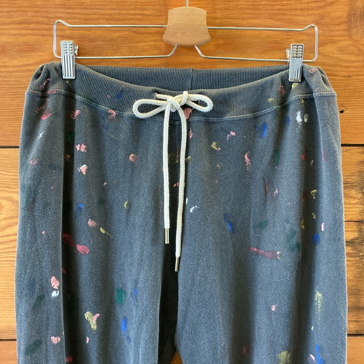 The Great Dark Gray Paint Splatter Drawstring Sweatpants - Size 2 / M - 0204MP