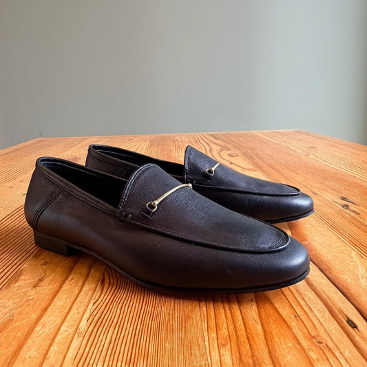 Nisolo $228 Black Leather Lucy Loafers Shoes - Size 10 - NEW - 0815CJ