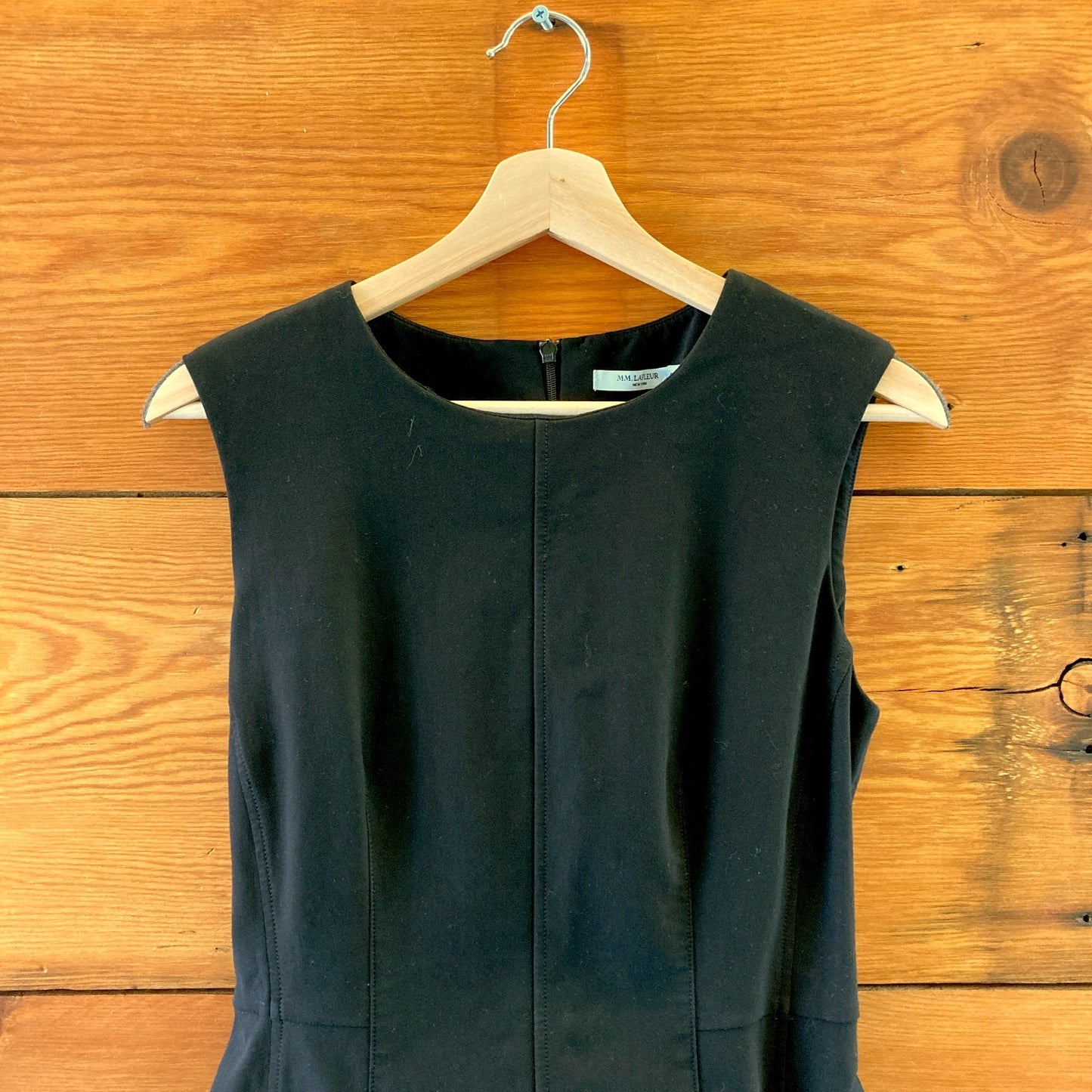 MM Lafleur Black Sleeveless Tie Waist Tunic Side Split Dress - Size 6 - 0204AB