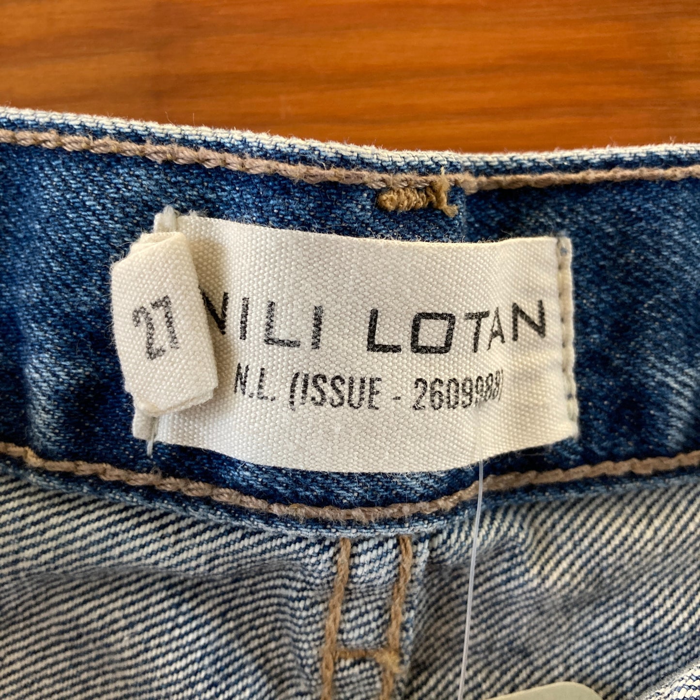 Nili Lotan Denim Yoann Medium Wash Frayed Hem Jean Shorts - Size 27 - 0209SB