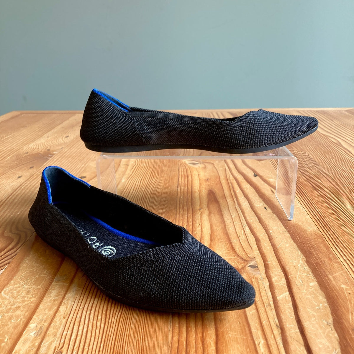 Rothy's Black Pointed Toe Slip On The Point Flats Shoes - Size 8.5 - 0308MP
