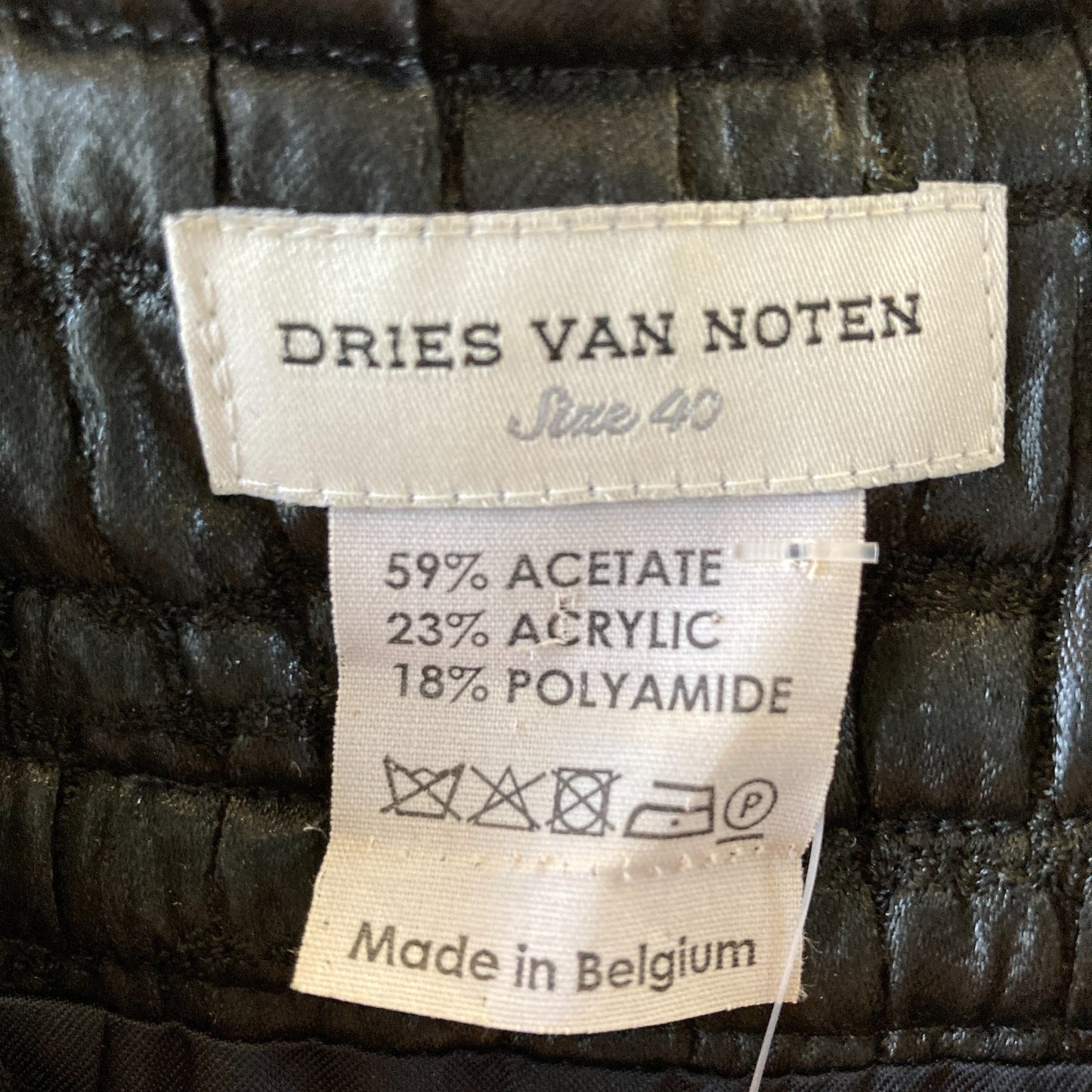 Dries Van Noten Black Croc Glossy Textured Pencil Skirt  - Size 40 / 10 - 0321MM