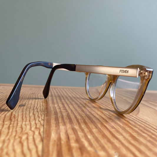 Fendi Tortoise Brown FF 0079 140 Made in Italy Eyeglasses Frames Only - 0413BB