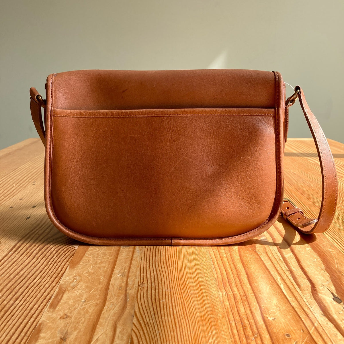 Coach British Tan Vintage Large Plaza 9865 Leather Crossbody Bag - 0623KC