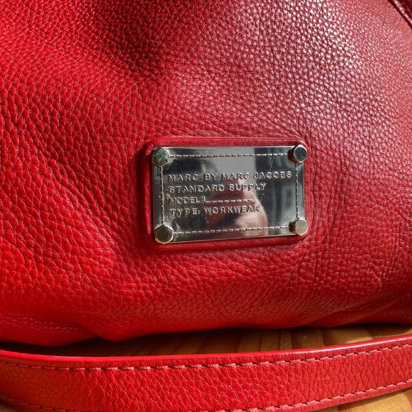 Marc by Marc Jacobs Red Classic Q Francesca Double Handle Shoulder Bag 0420PH